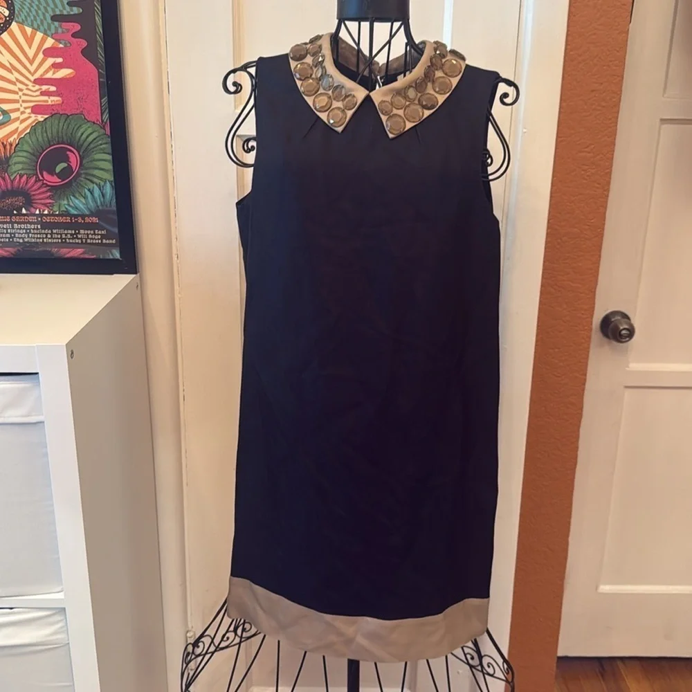 KATE SPADE Harlow Jeweled Peter Pan Collar-Sz 8